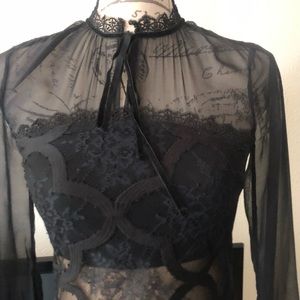NBD X REVOLVE LONG SLEEVE LACE DRESS